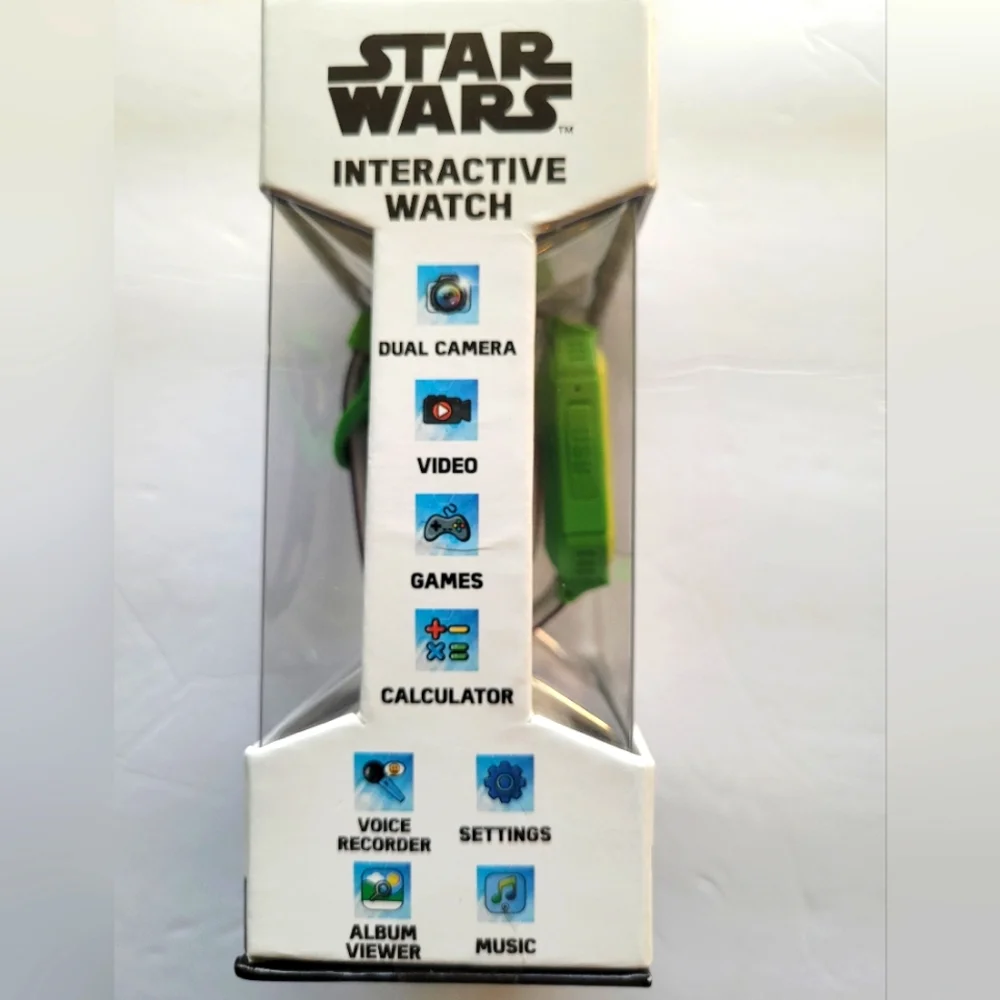 Disney Star Wars Mandalorian Interactive Watch with MP3 Player & Dual Ca…